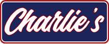 Charlie's logo with blue background