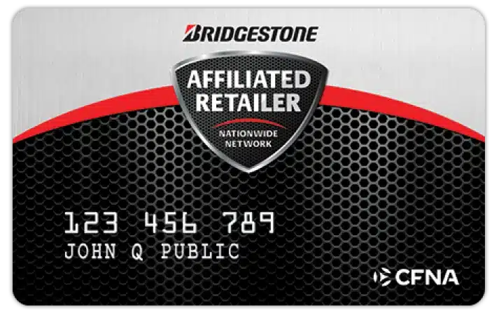 Bridgestone affiliated retailer credit card