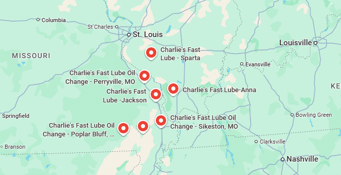 Map showing multiple lube locations
